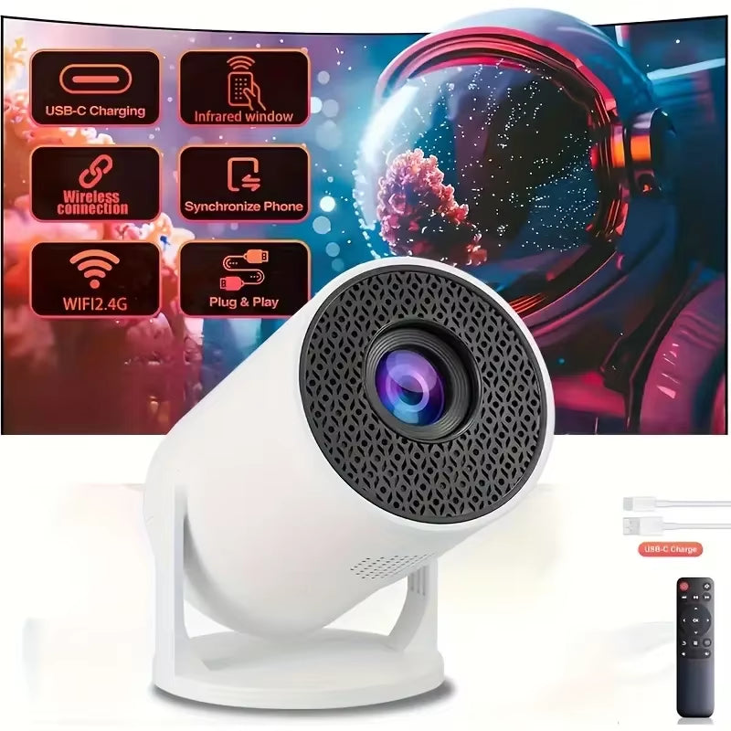 M5 4K Android 11 Projector - Dual Wifi6, Wireless 5.0, 200ANSI Brightness, 1080P HD Outdoor Home Cinema Projector USB Plug