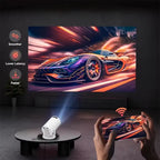 M5 4K Android 11 Projector - Dual Wifi6, Wireless 5.0, 200ANSI Brightness, 1080P HD Outdoor Home Cinema Projector USB Plug
